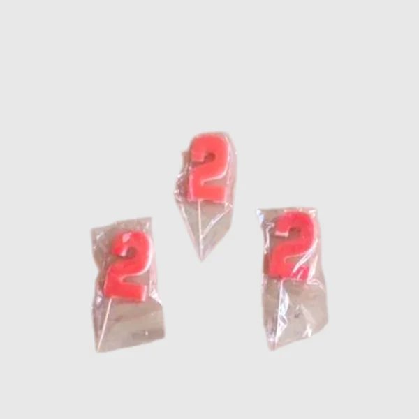 Red Number Birthday Candle