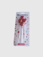 Red Heart Birthday Candle