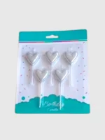 Pink Heart Birthday Candle - Image 4