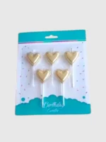 Pink Heart Birthday Candle - Image 3