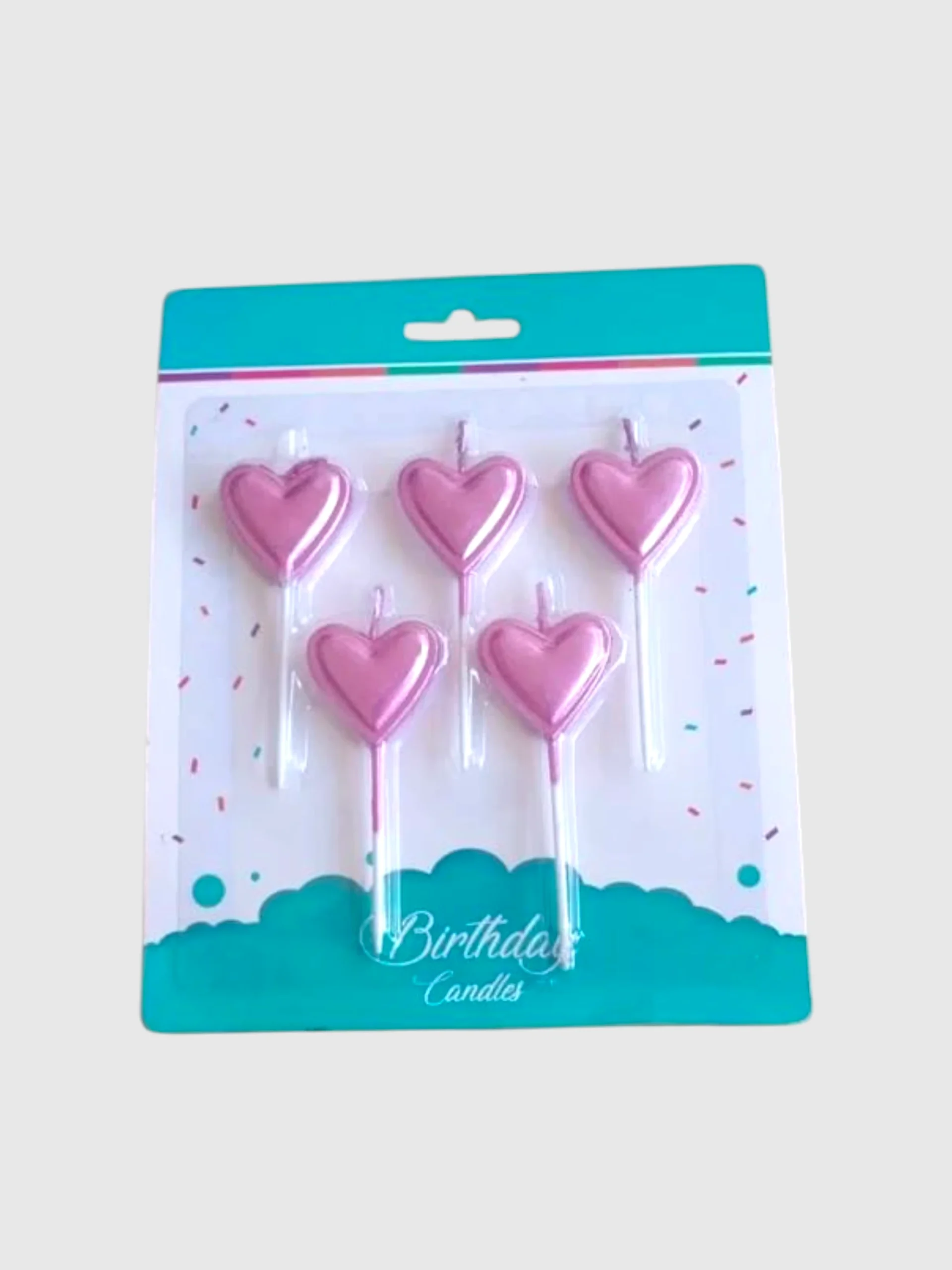 image_0901 (21) (7) Pink Heart Birthday Candle - Image 1